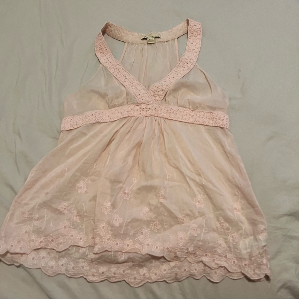 Pink lace top